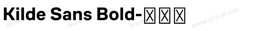 Kilde Sans Bold字体转换